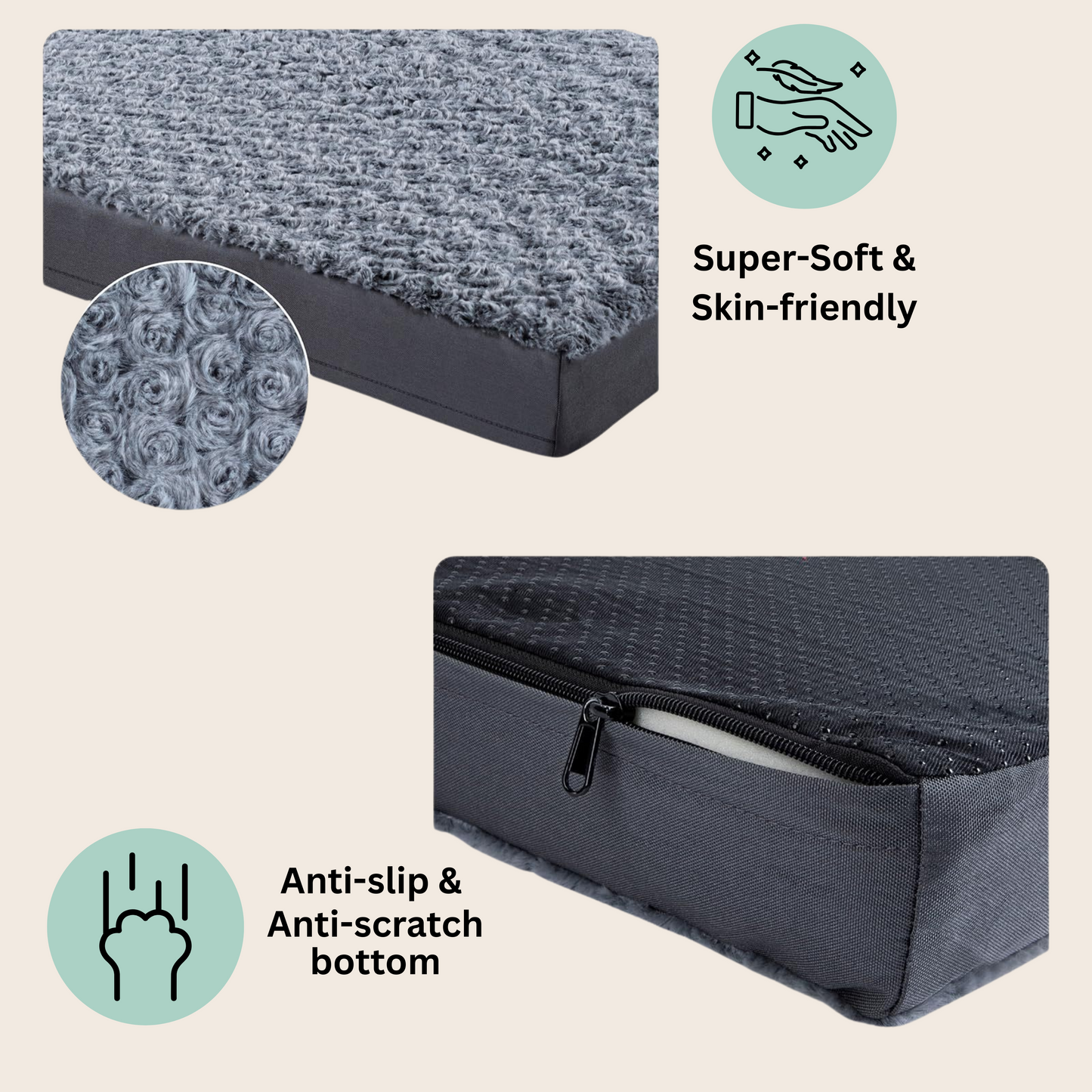 Furseasons™ Luxe Memory Foam Bed